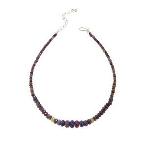 Jay King Sterling Silver Colors of Sapphire Beaded 18" Necklace